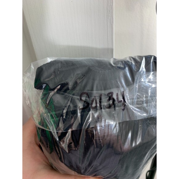 TANJAY Large (L) Black Stretch Open Front Jacket Coat Shawl Cinched Sleeves - Picture 9 of 9